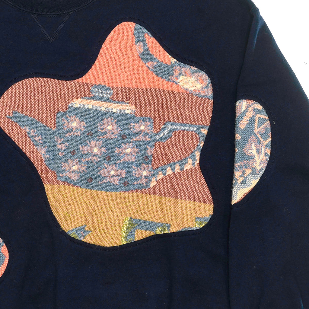 Floral Tea Pots Amoeba Tapestry Pullover