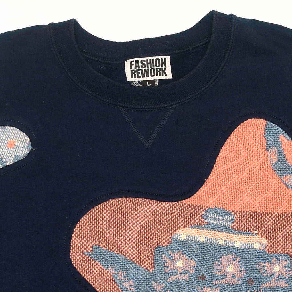 Floral Tea Pots Amoeba Tapestry Pullover