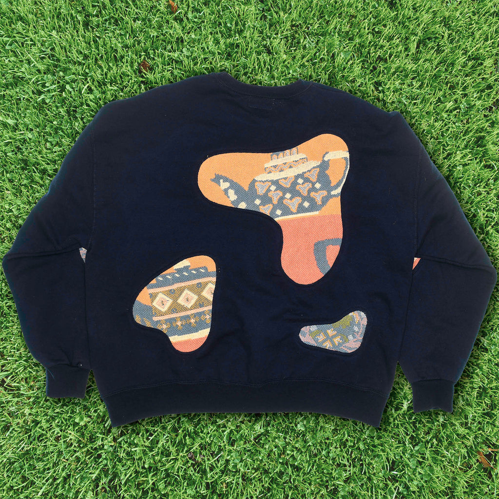 Floral Tea Pots Amoeba Tapestry Pullover