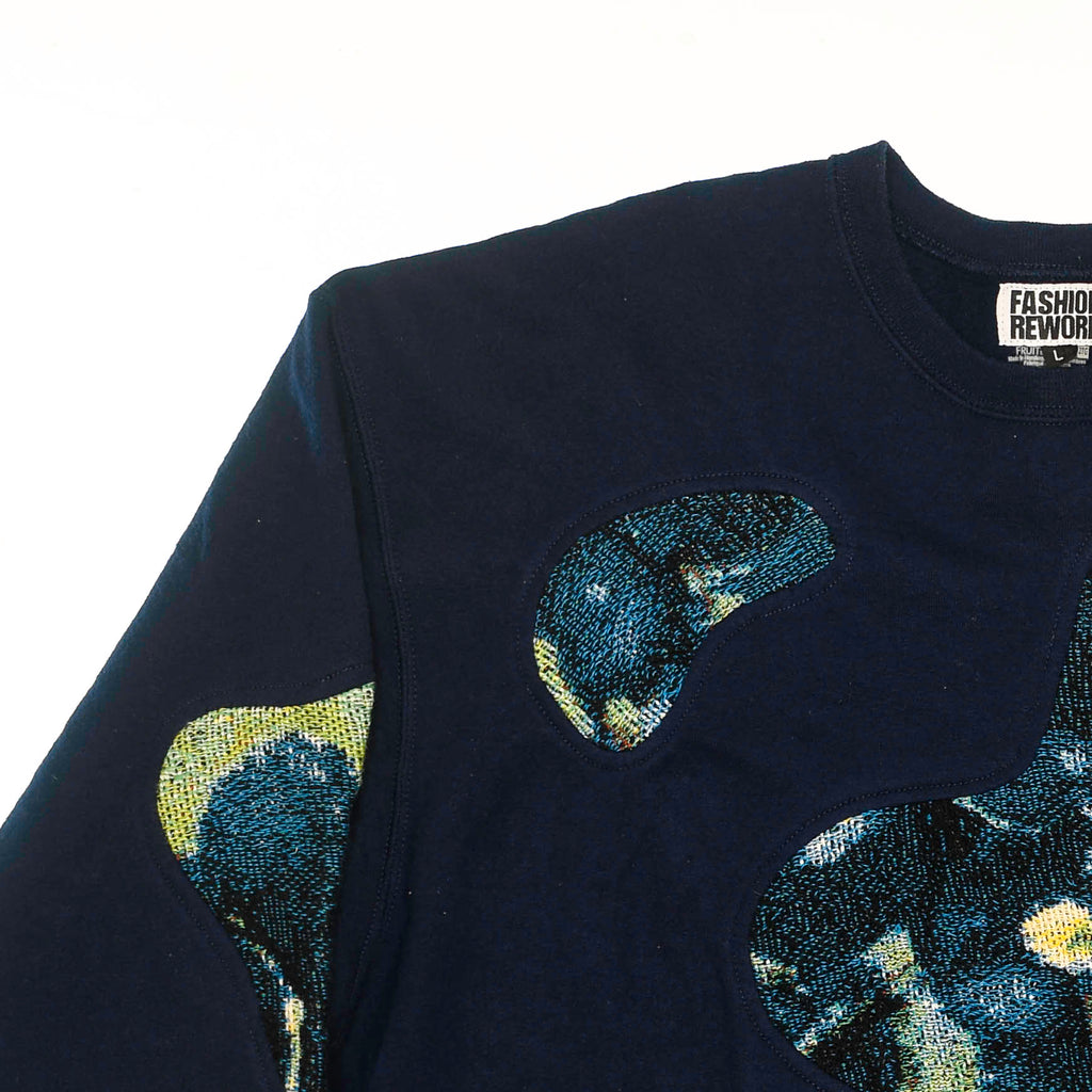 Blue Iris Renaissance Amoeba Tapestry Pullover