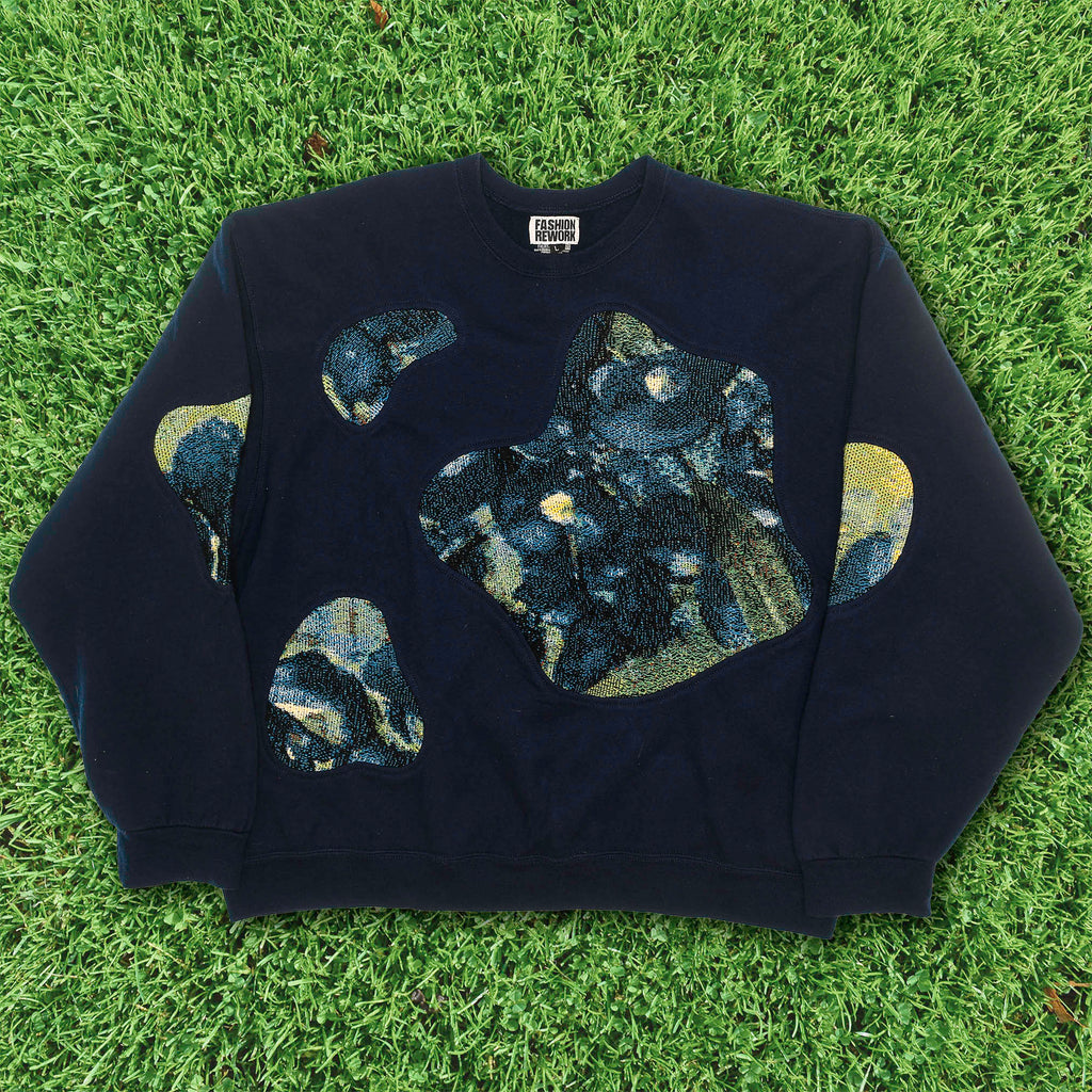 Blue Iris Renaissance Amoeba Tapestry Pullover