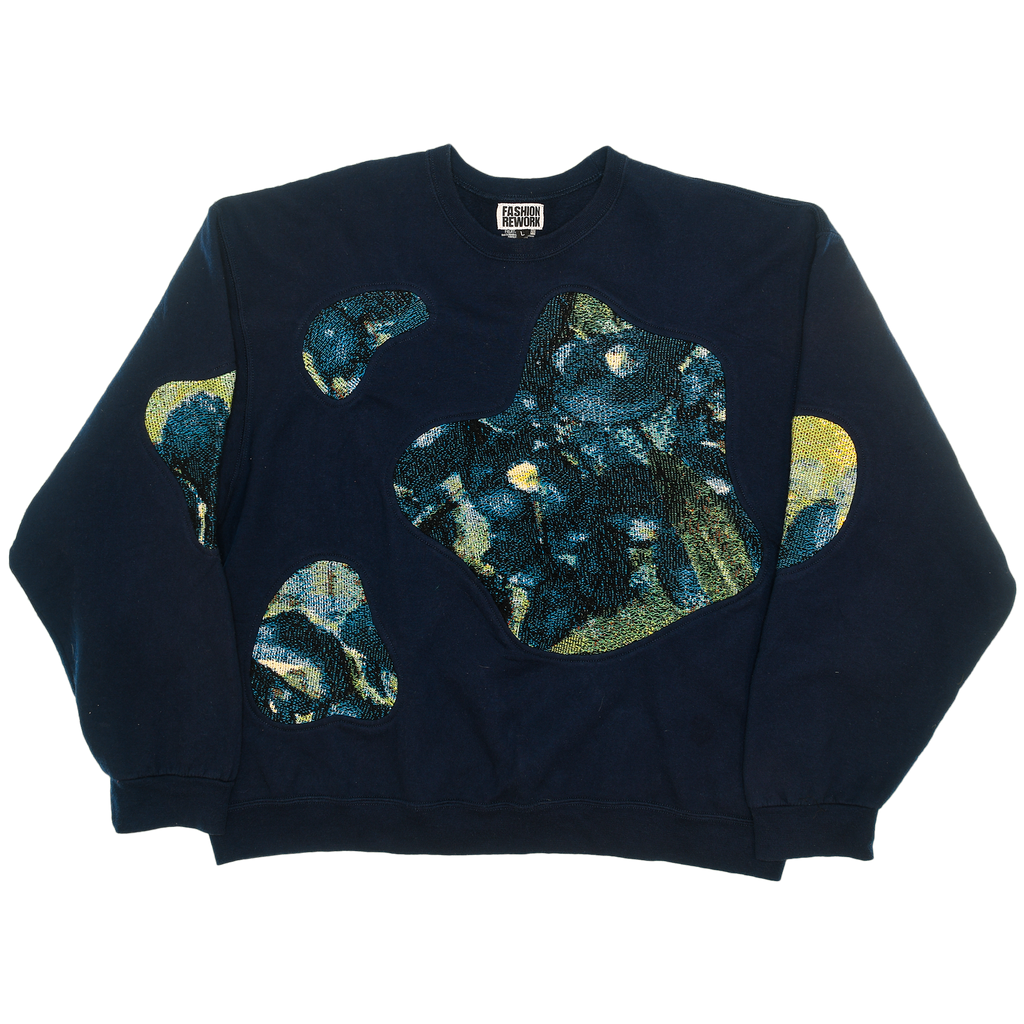 Blue Iris Renaissance Amoeba Tapestry Pullover