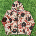 Cream Floral Double Tapestry Zip Coat