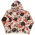 Cream Floral Double Tapestry Zip Through