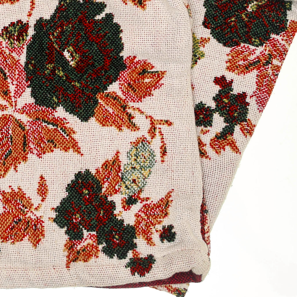 Cream Floral Double Tapestry Zip Coat