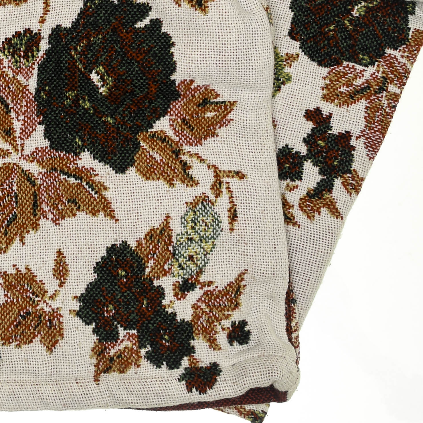 Cream Floral Double Tapestry Zip Coat