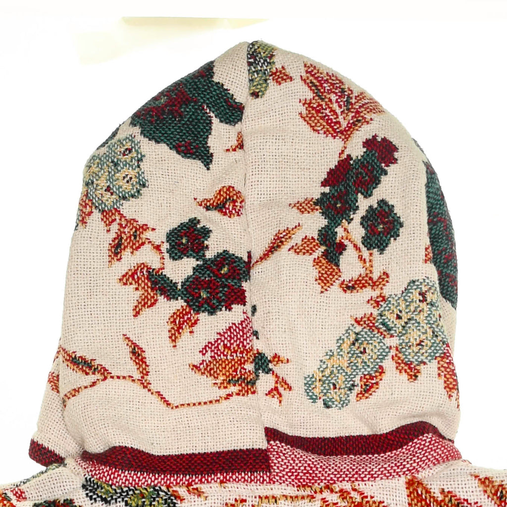 Cream Floral Double Tapestry Zip Coat