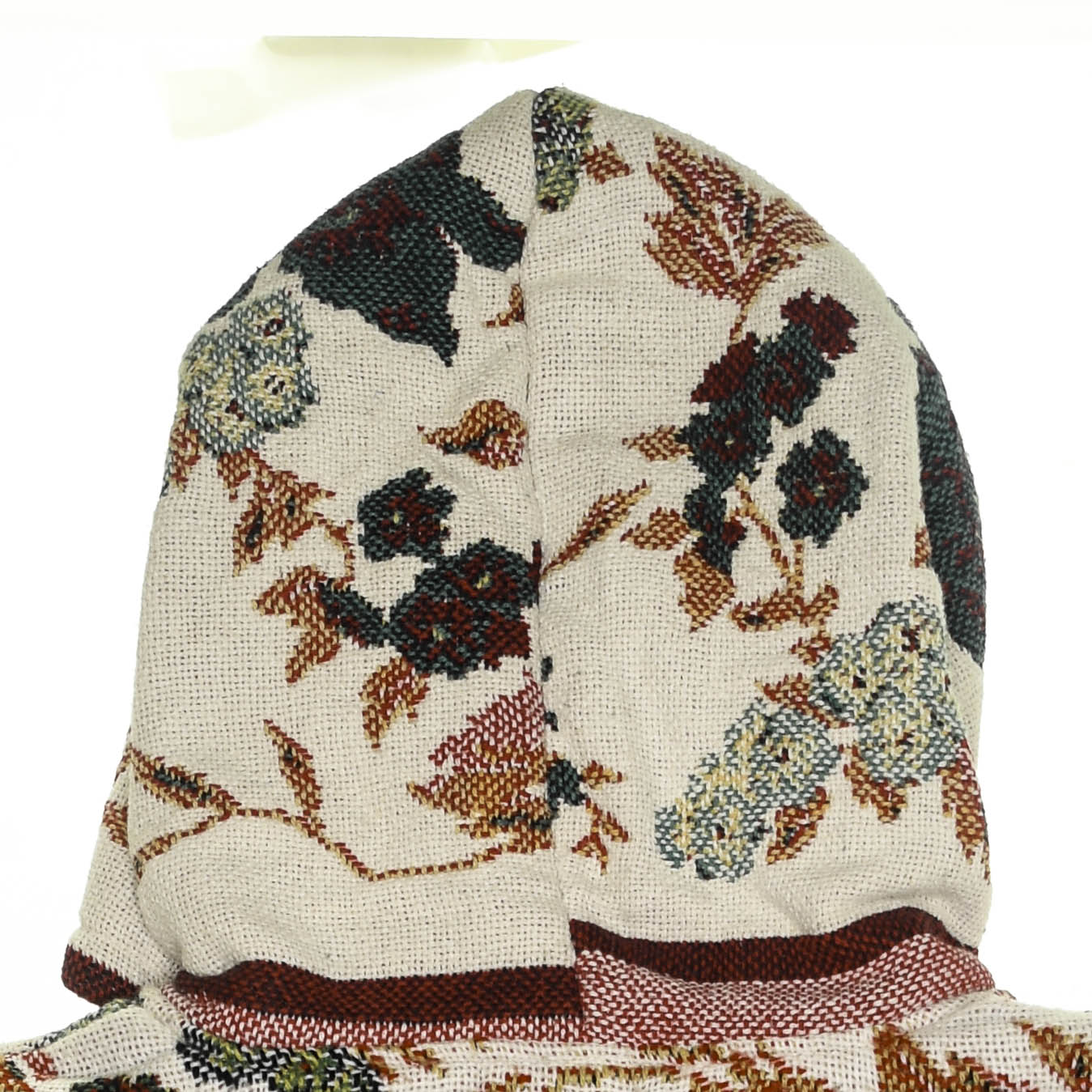 Cream Floral Double Tapestry Zip Coat