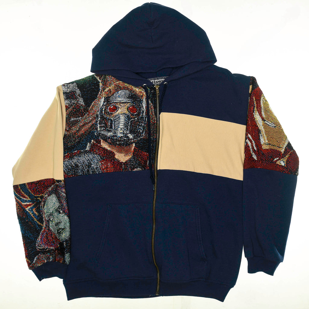 Marvel Superheroes Patchwork Tapestry Zip Up