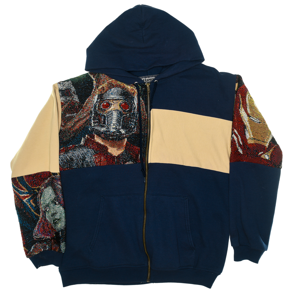 Marvel Superheroes Patchwork Tapestry Zip Up
