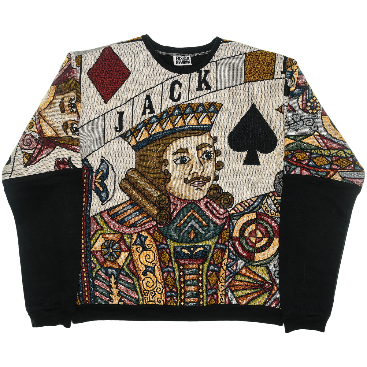 Jack Face Card Full Tapestry Panel Pullover