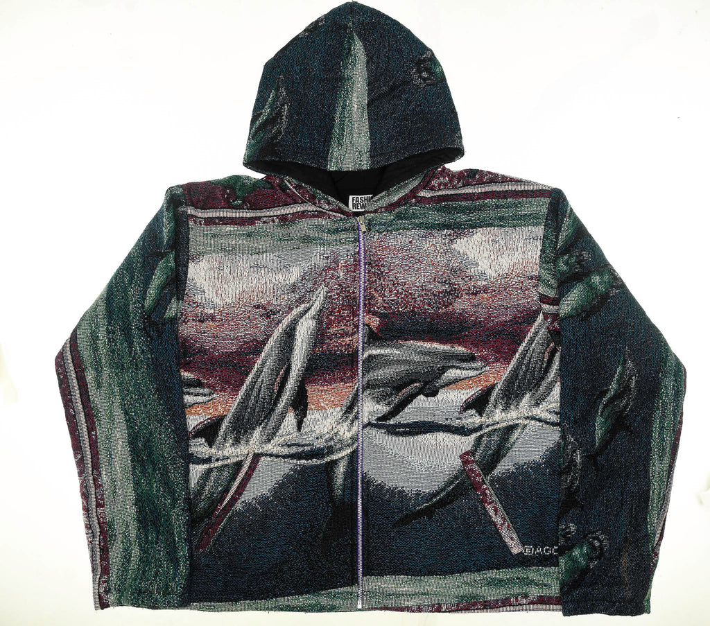 Dolphin Pod Double Tapestry Zip Coat