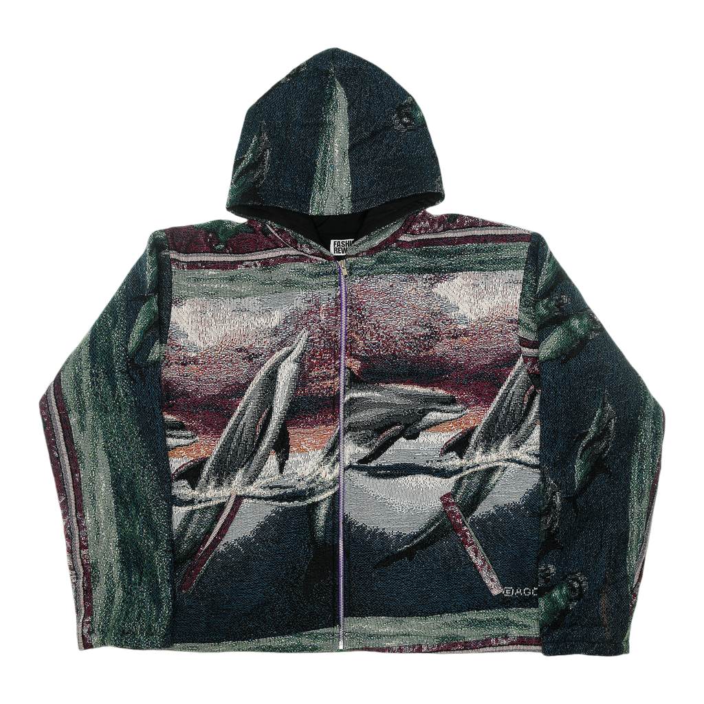 Dolphin Pod Double Tapestry Zip Through