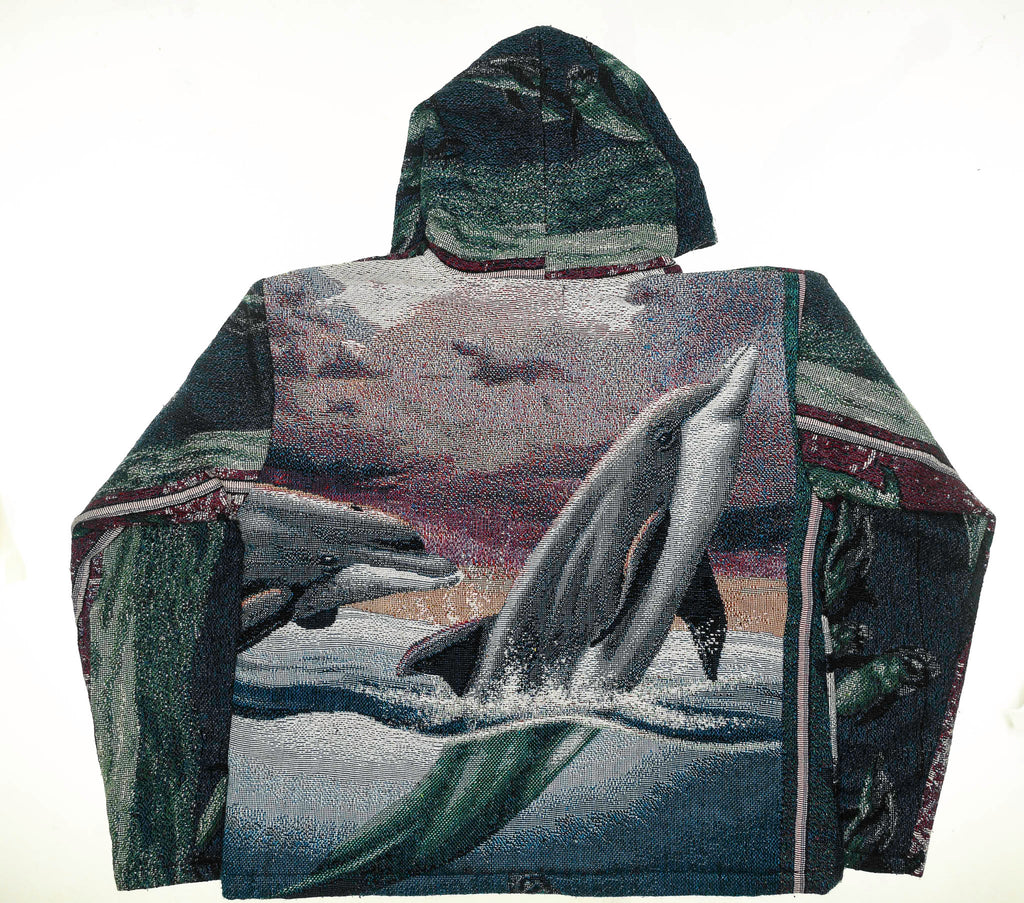Dolphin Pod Double Tapestry Zip Coat