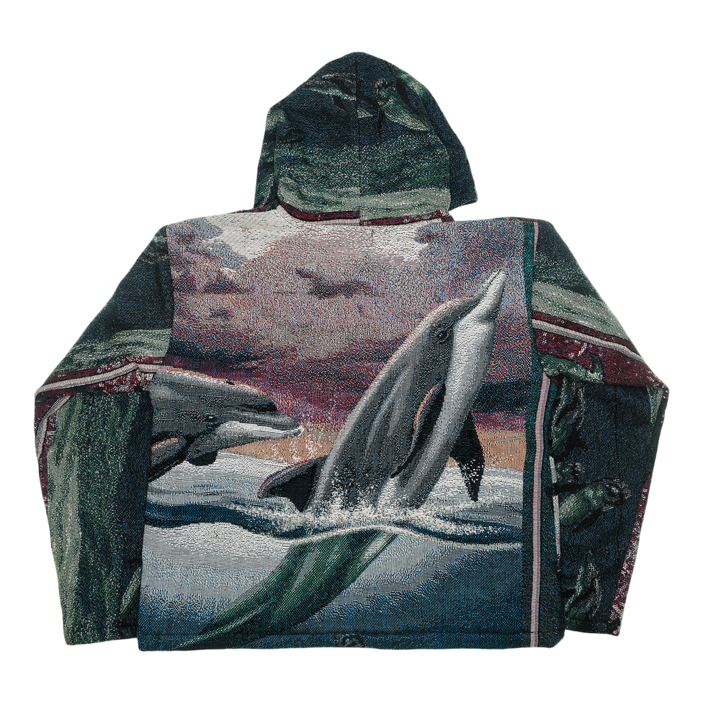 Dolphin Pod Double Tapestry Zip Through
