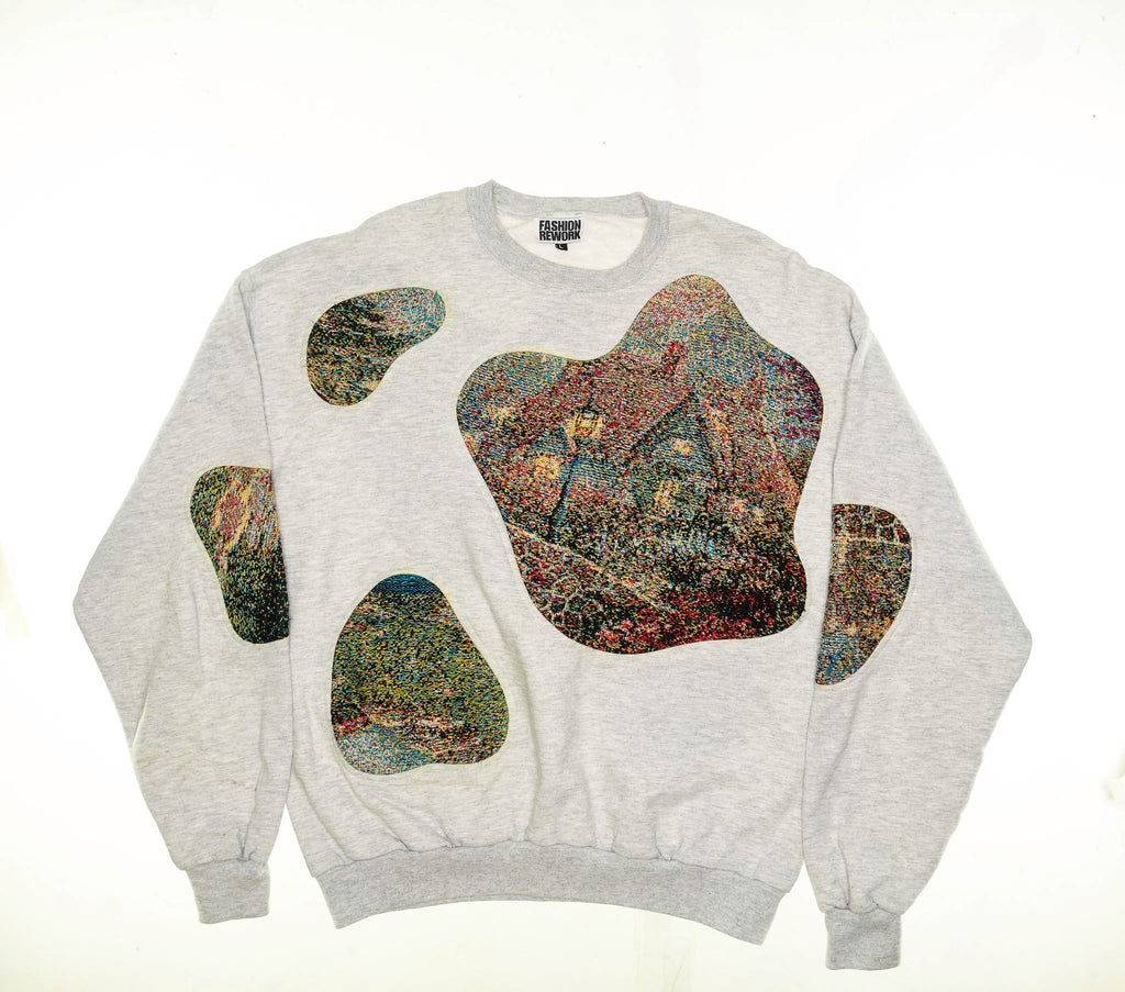 Streetlamp & House Amoeba Tapestry Pullover