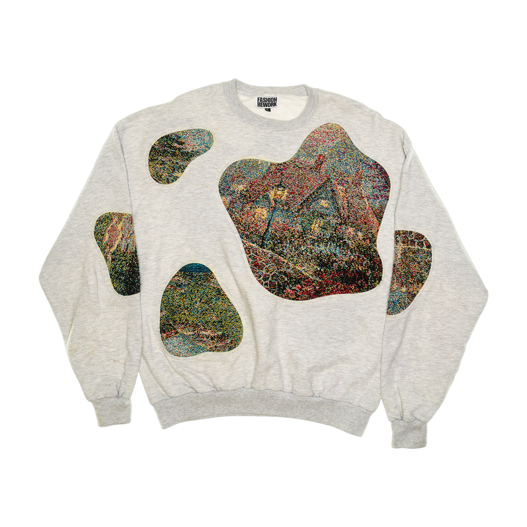Streetlamp & House Amoeba Tapestry Pullover