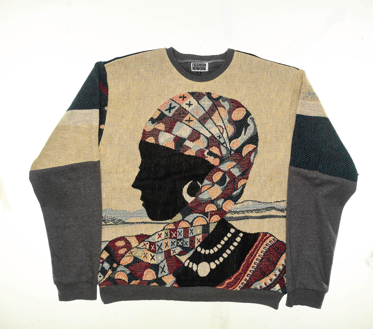Ethnic Woman Full Tapestry Panel Pullover