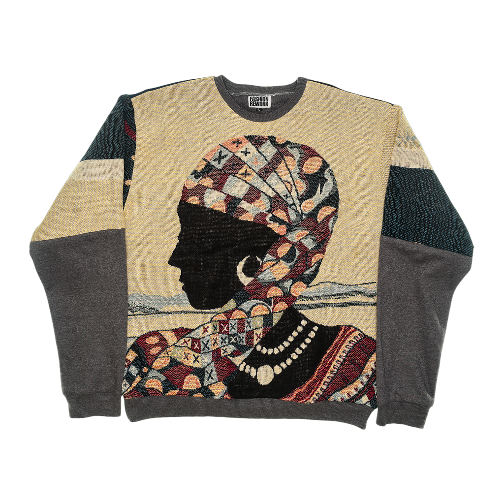 Ethnic Woman Full Tapestry Panel Pullover