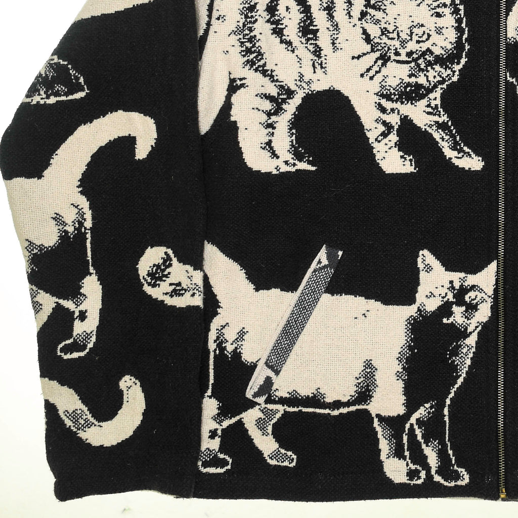 Cat Black Full Tapestry Zip Through