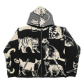 Black Cat Double Tapestry Zip Through