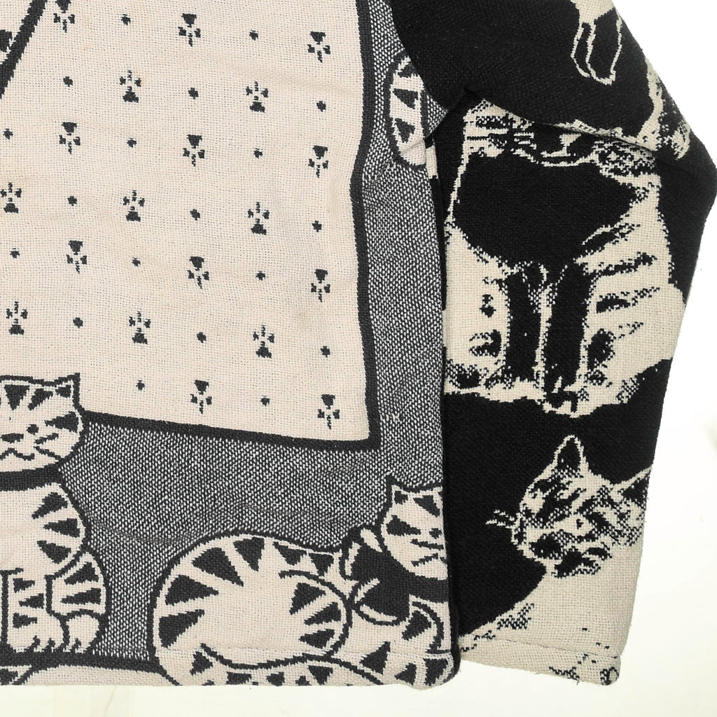 Cat Black Full Tapestry Zip Through