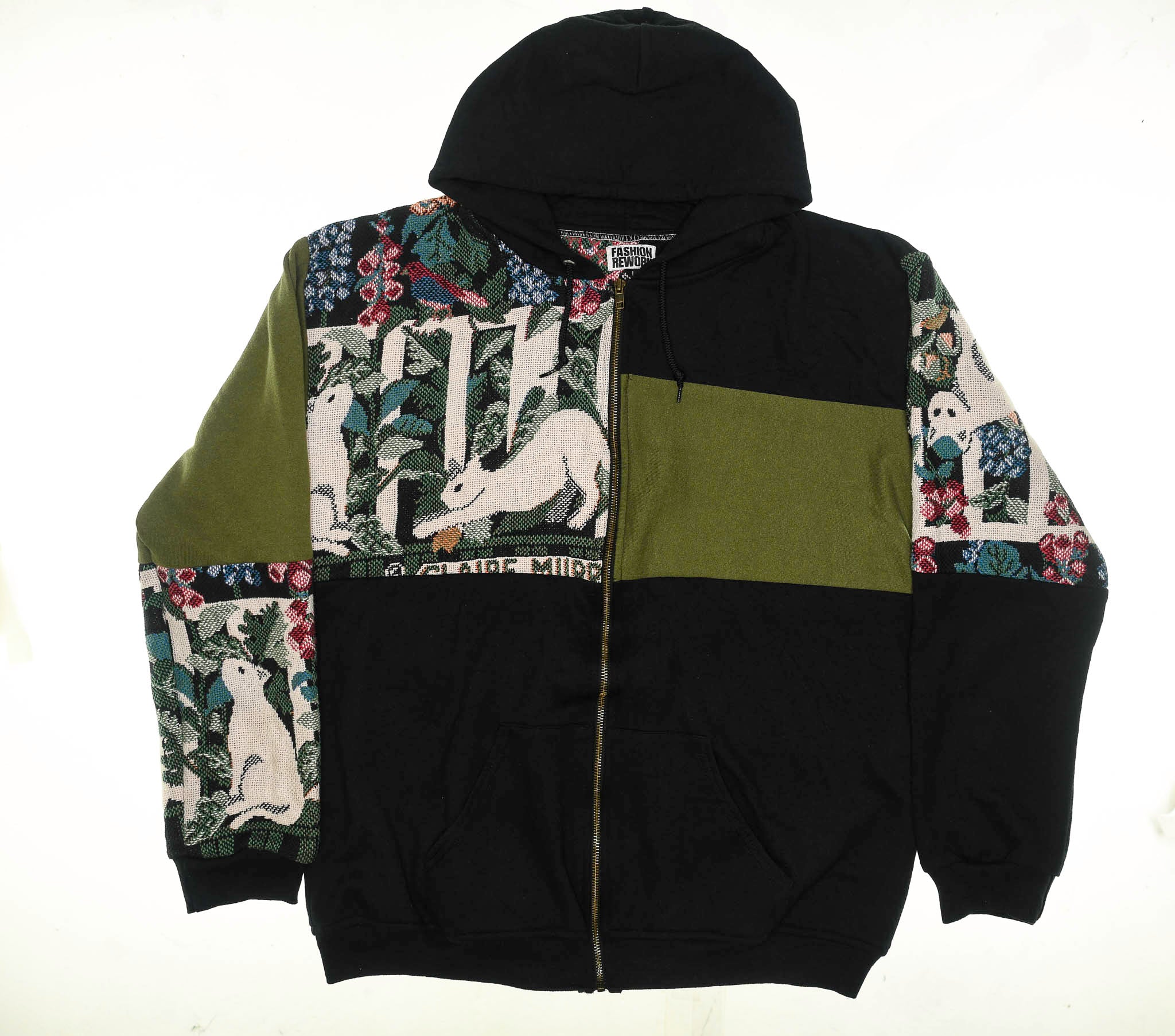 Garden Cats Patchwork Tapestry Zip Up
