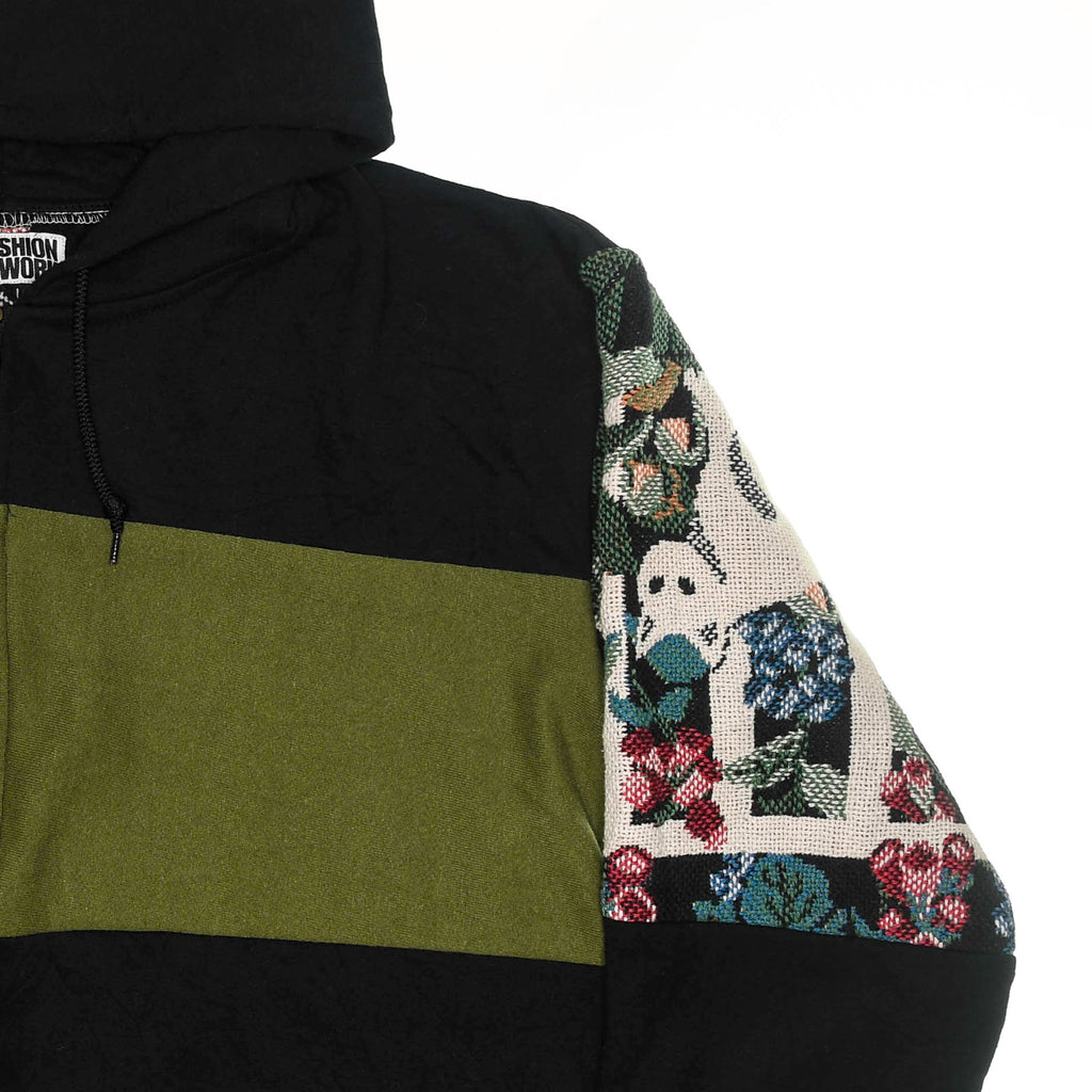 Garden Cats Patchwork Tapestry Zip Up