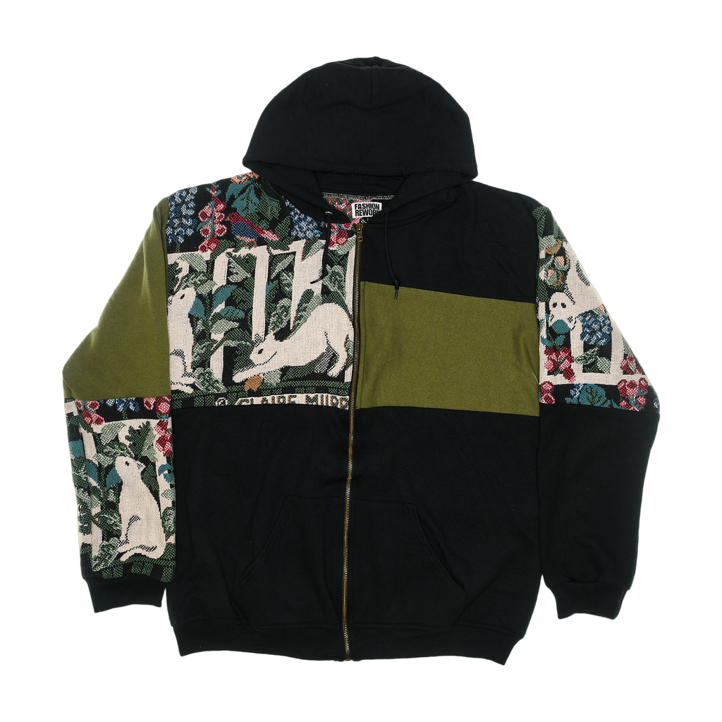 Garden Cats Patchwork Tapestry Zip Up