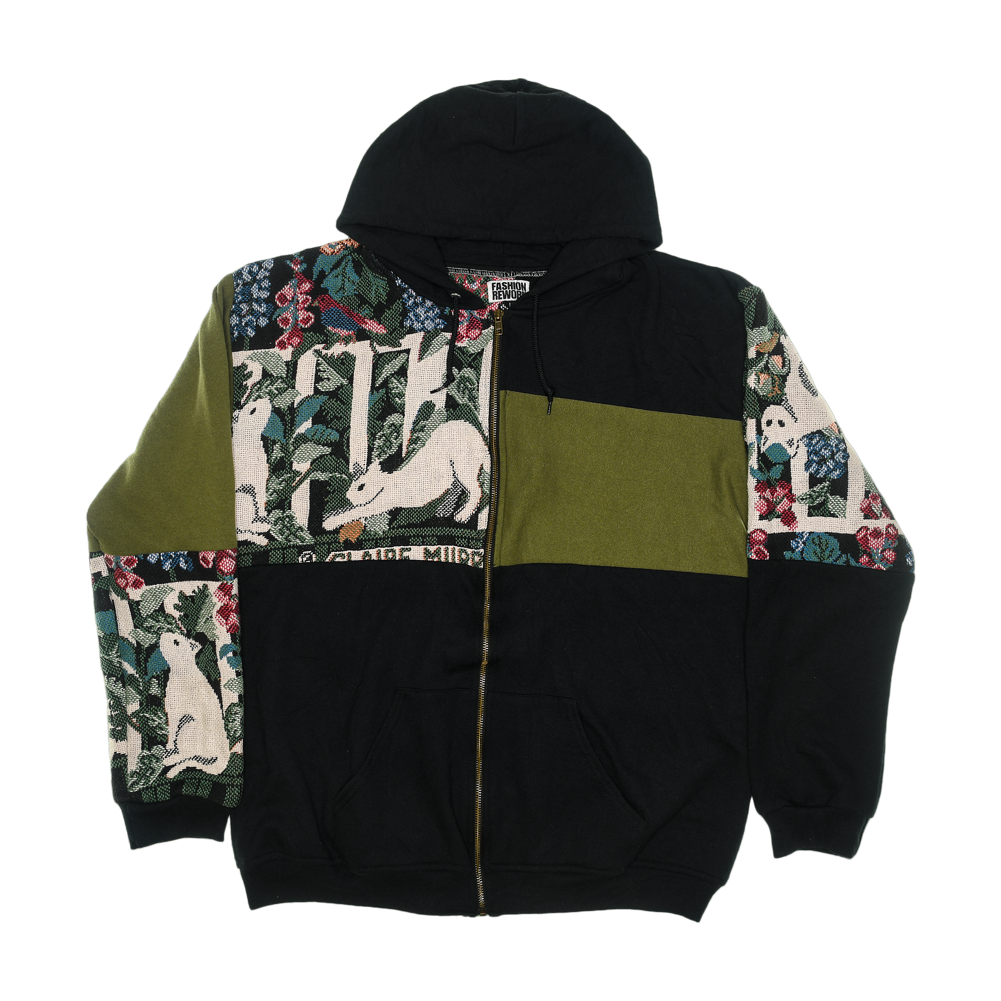 Garden Cats Patchwork Tapestry Zip Up