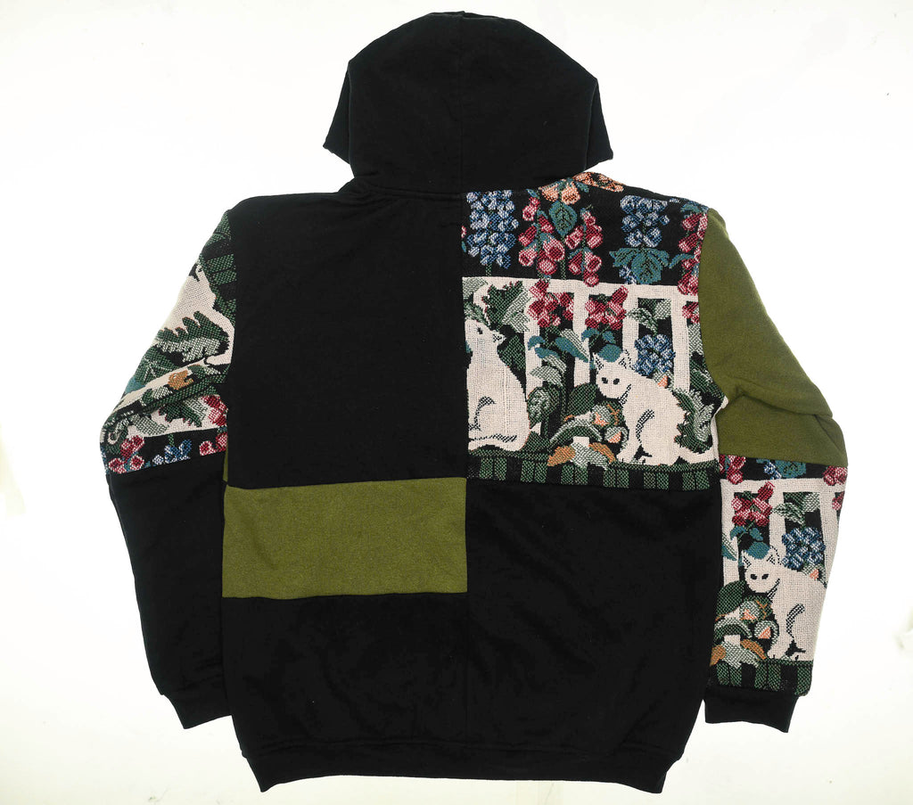 Garden Cats Patchwork Tapestry Zip Up