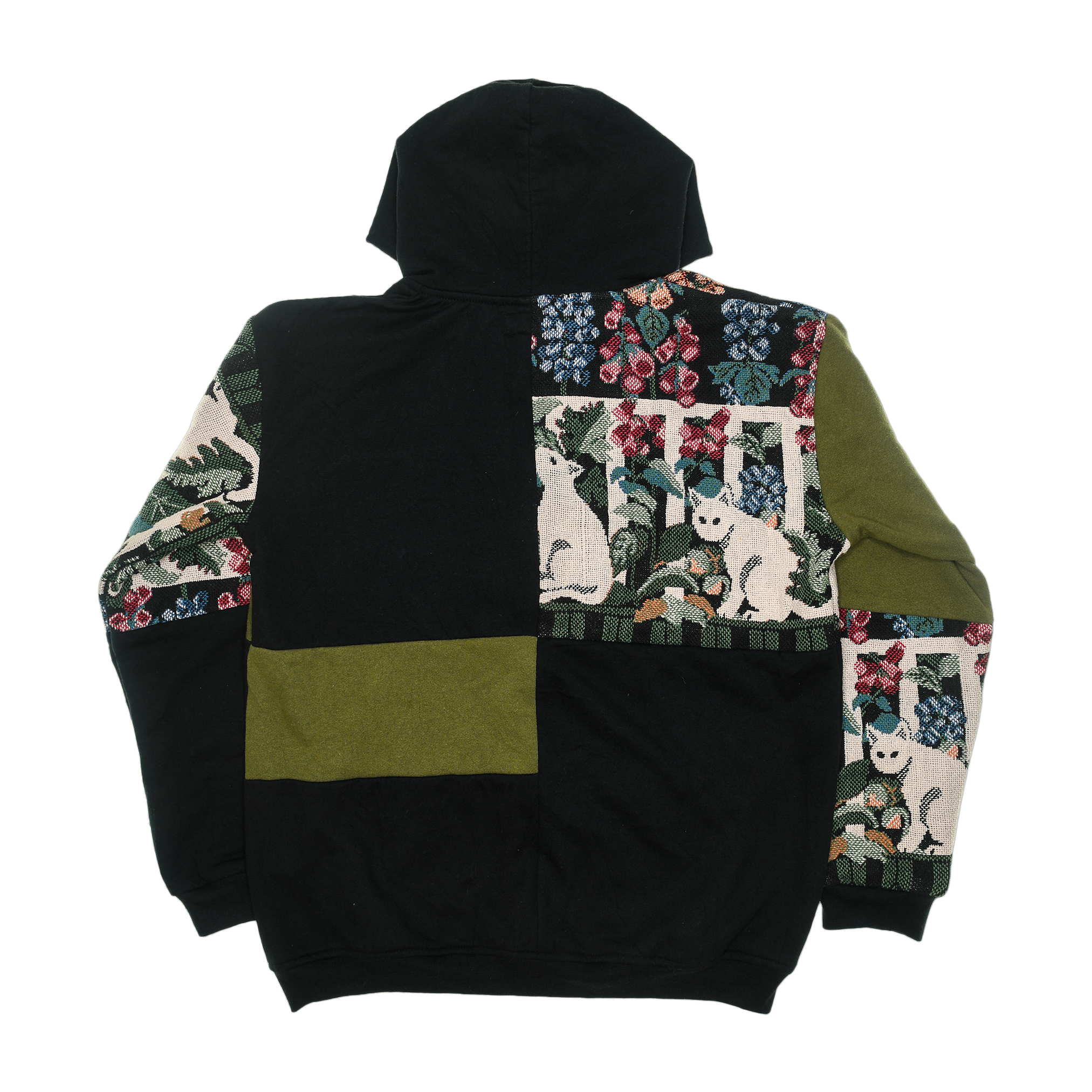 Garden Cats Patchwork Tapestry Zip Up