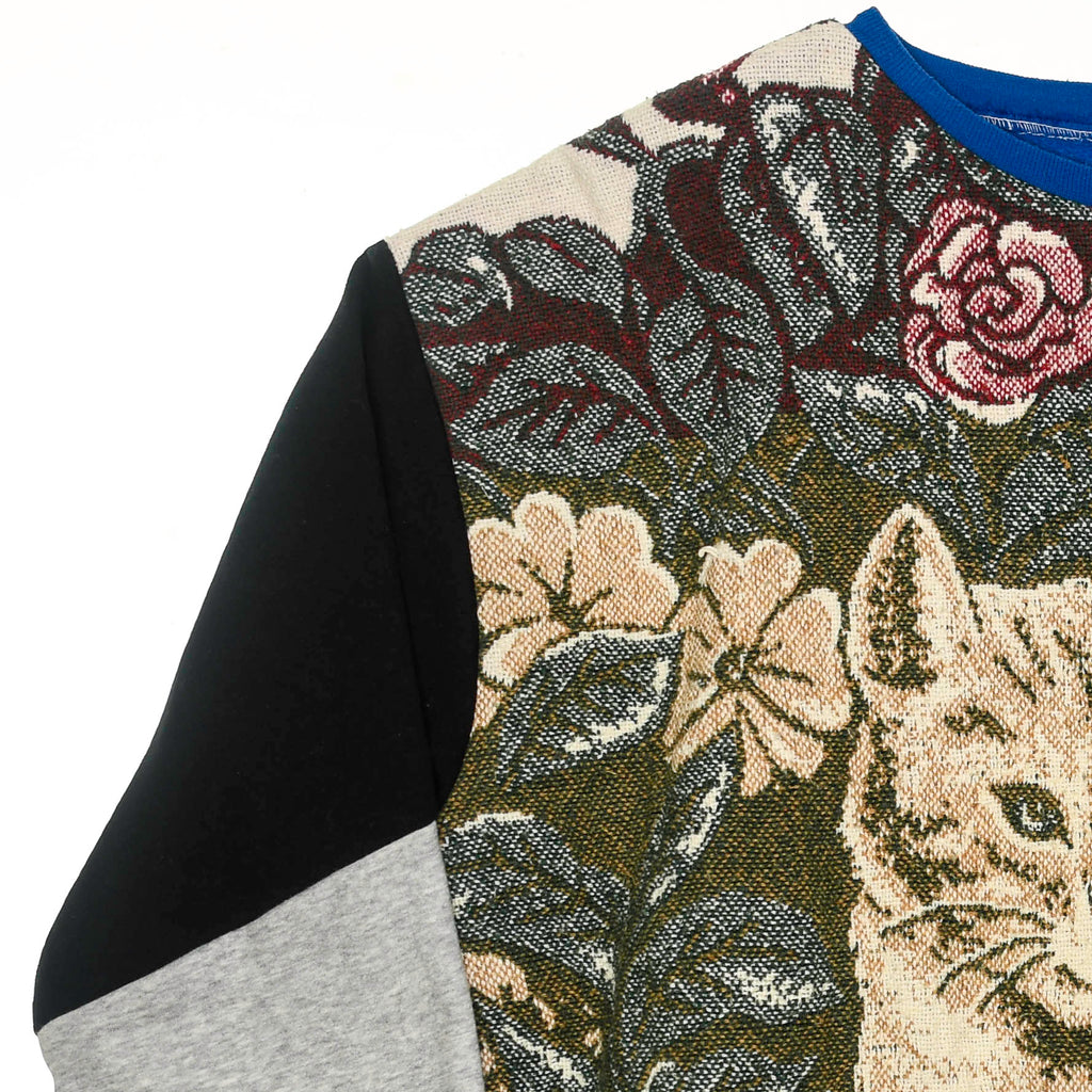 Cat in the Garden Tapestry Panel Pullover