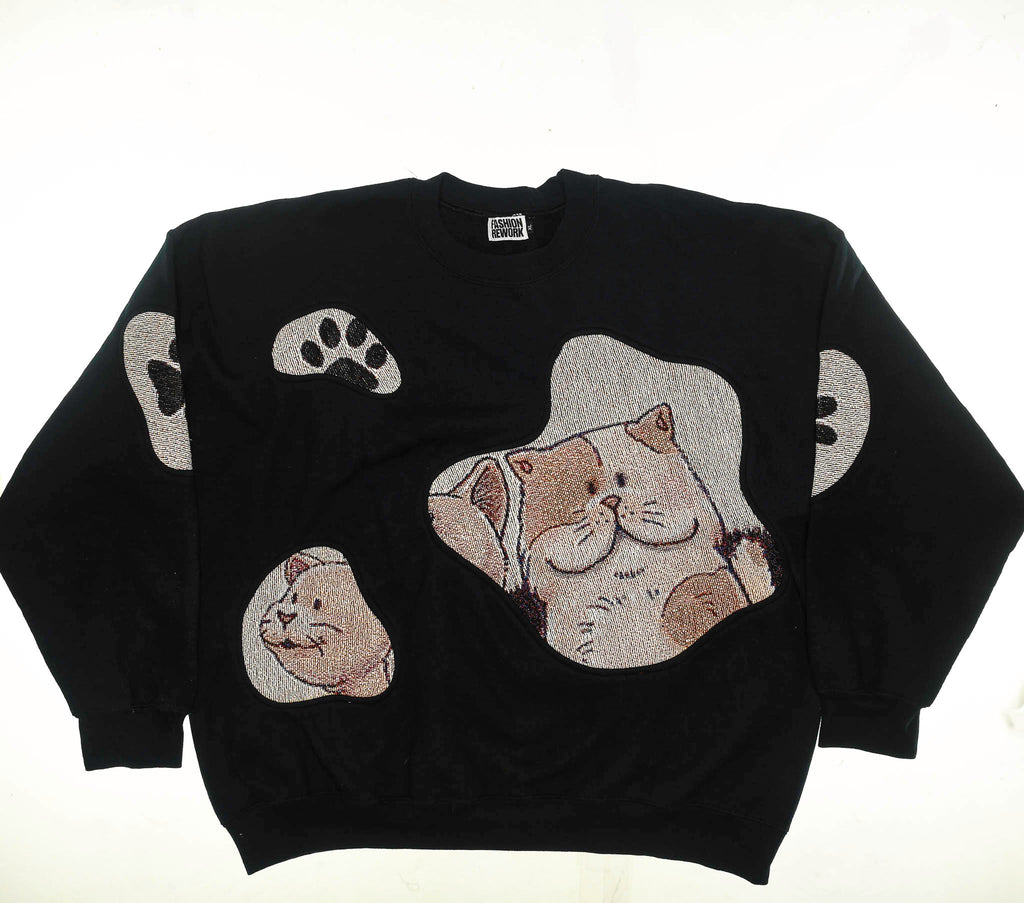 Kawaii Cats Amoeba Tapestry Pullover