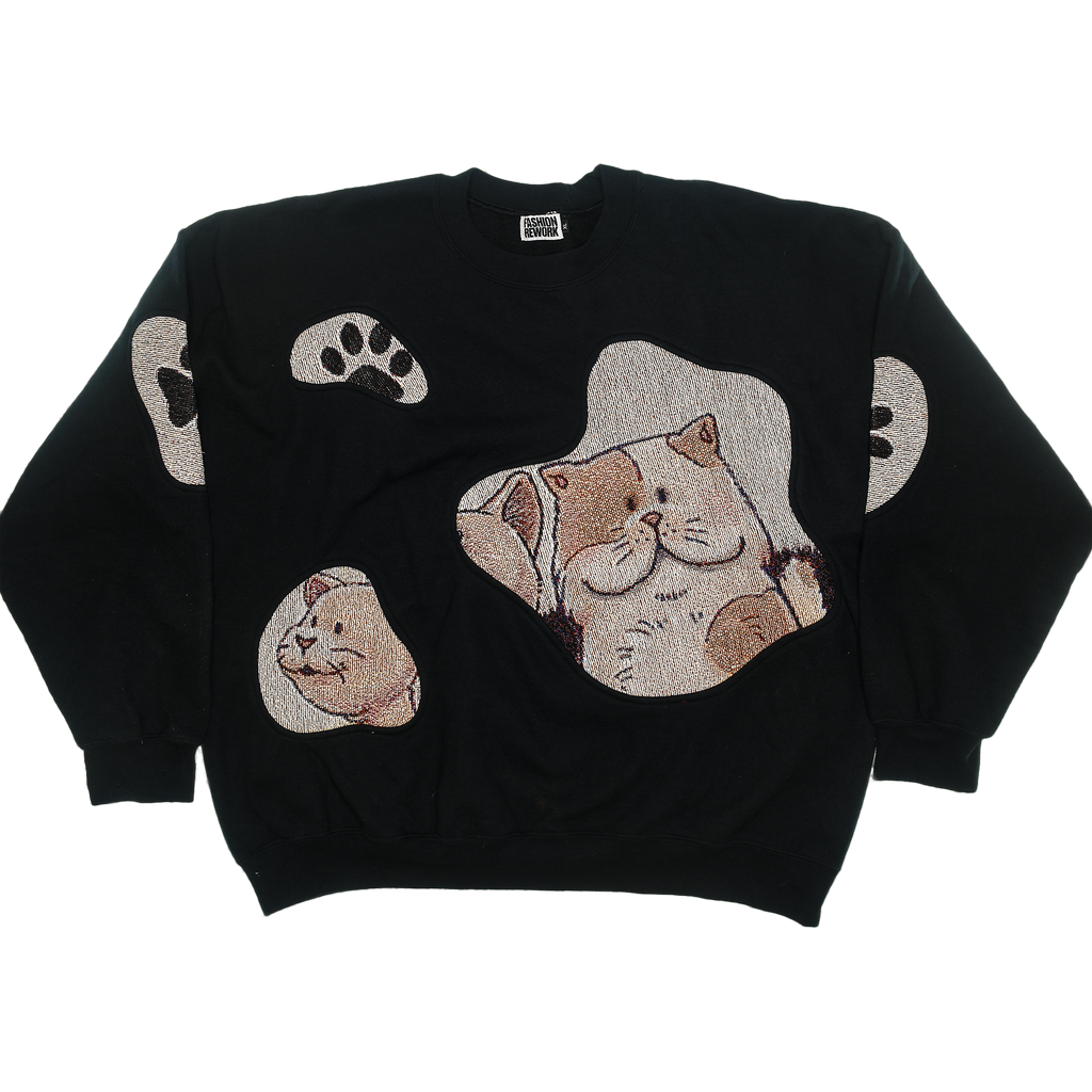 Kawaii Cats Amoeba Tapestry Pullover
