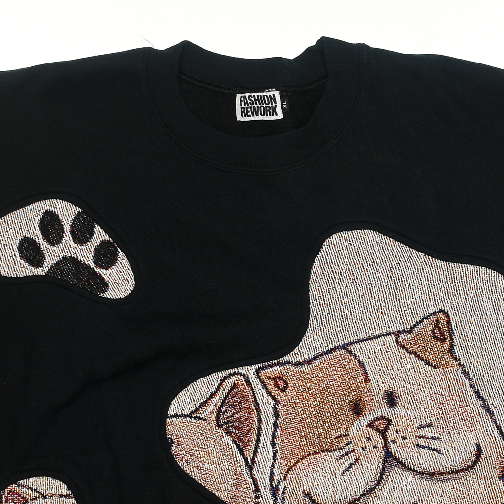 Kawaii Cats Amoeba Tapestry Pullover