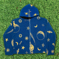 Starry Sky & Planets Double Tapestry Zip Coat