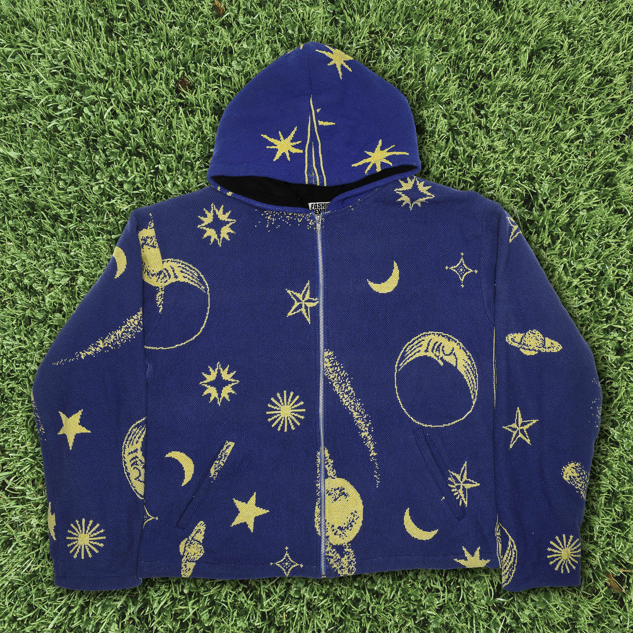 Starry Sky & Planets Double Tapestry Zip Coat