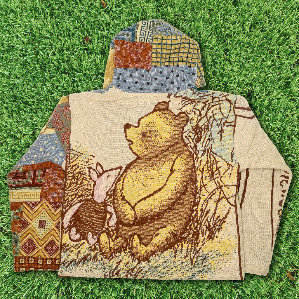 Whimsical Winnie-the-Pooh Double Tapestry Zip Coat