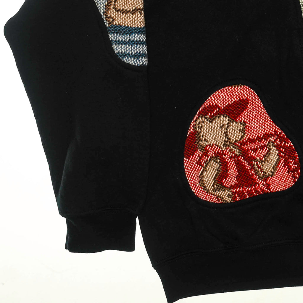 Teddy Bear Black Amoeba Tapestry Pullover