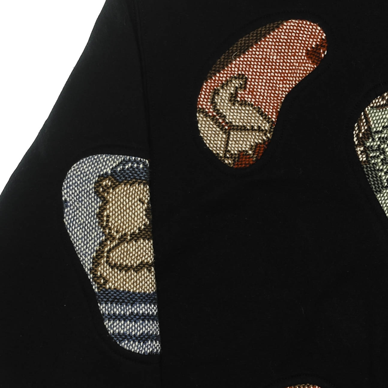 Teddy Bear Black Amoeba Tapestry Pullover