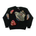 Teddy Bear Black Amoeba Tapestry Pullover
