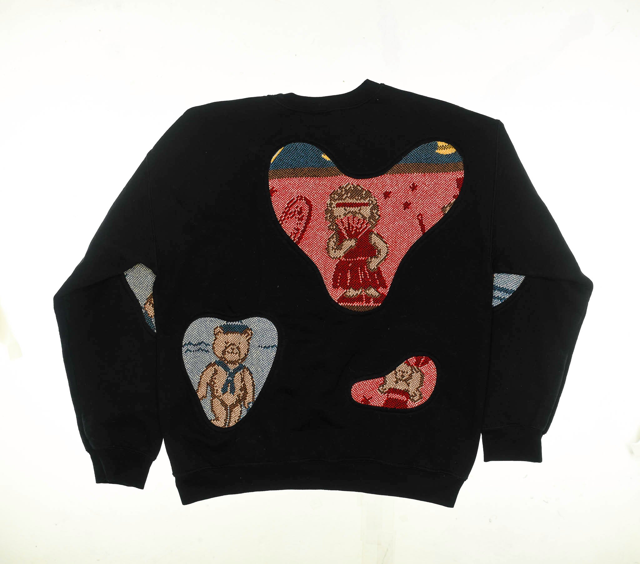 Teddy Bear Black Amoeba Tapestry Pullover