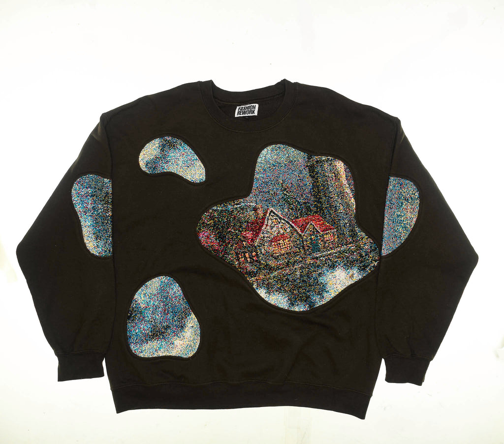 Log Cabin Amoeba Tapestry Pullover