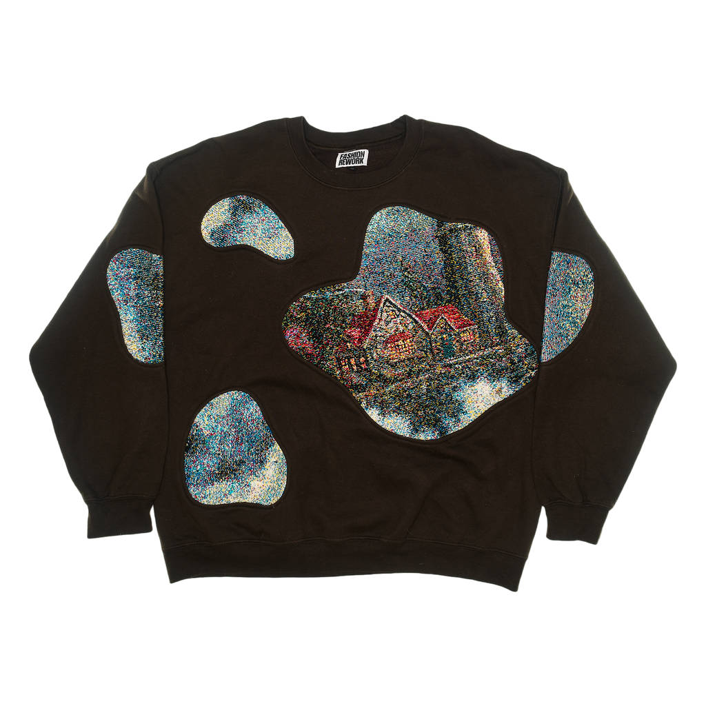 Log Cabin Amoeba Tapestry Pullover