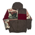Wildlife Animals Patchwork Tapestry Zip Up