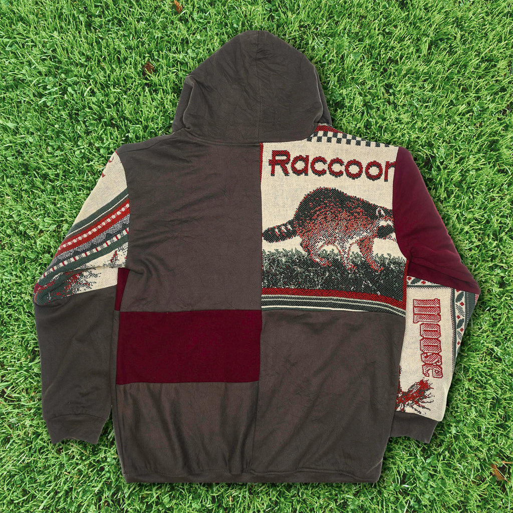 Wildlife Animals Patchwork Tapestry Zip Up