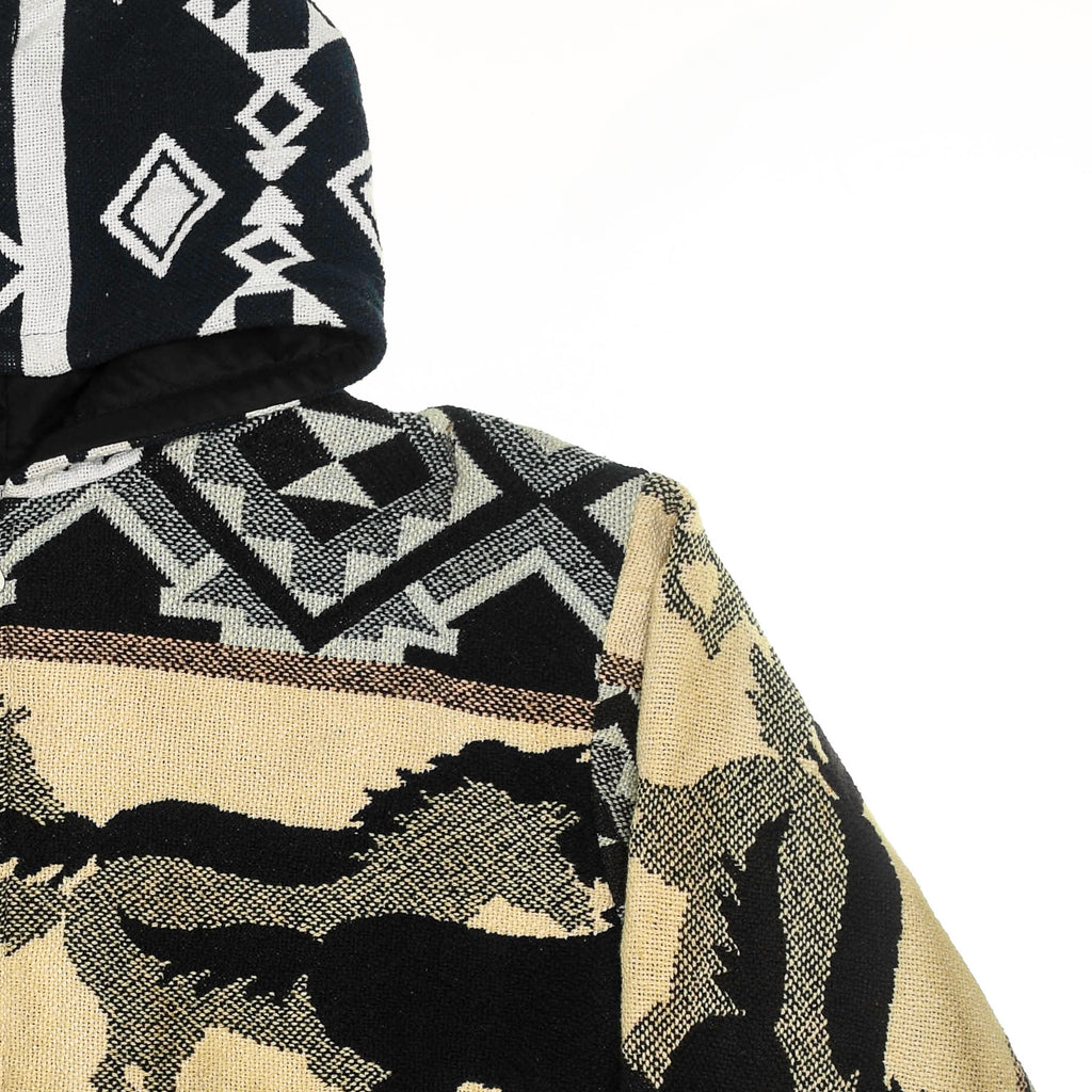 Wild Horse Southwestern Heirloom Tapestry Zip Coat