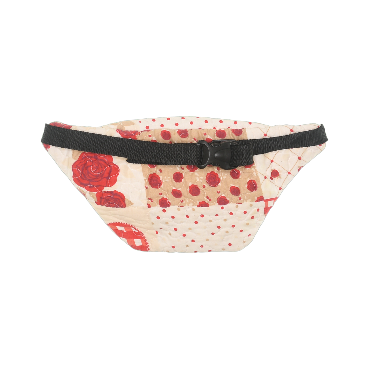 Patchwork Quilt Waist Bag | Strawberry Hearts