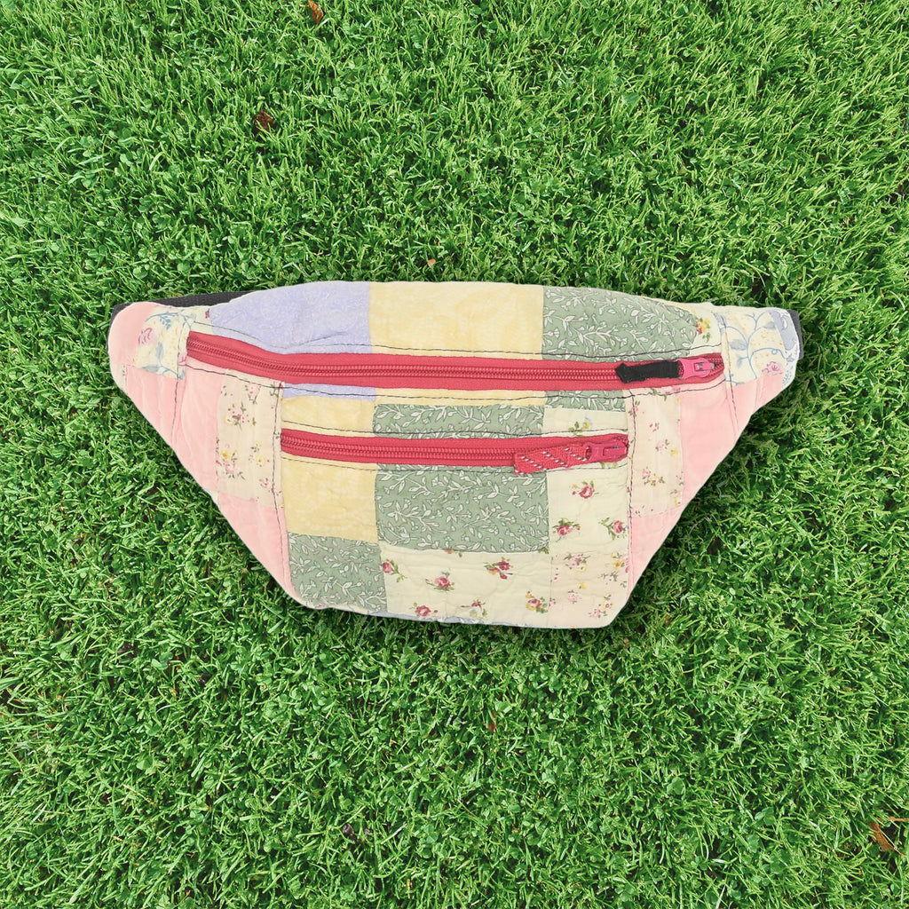 Patchwork Quilt Waist Bag | Pastel Florals